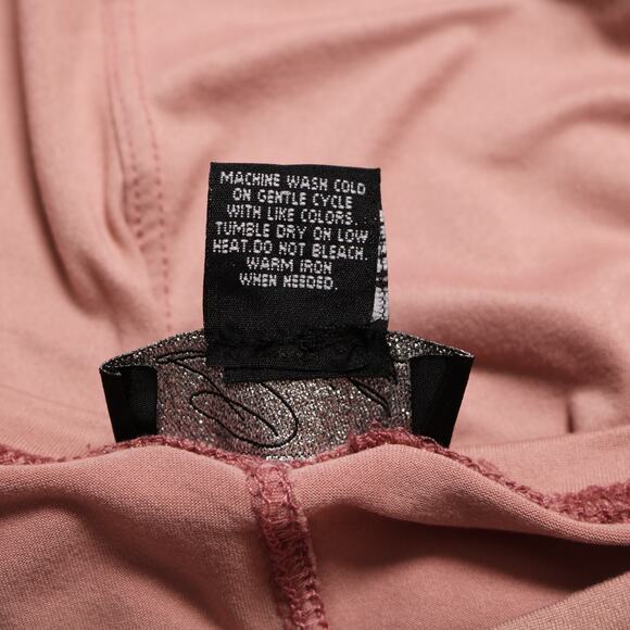 Blush Pink Sleeveless Midi Dress Shift Style Ruffle Hem Lagenlook Cottagecore L - Picture 7 of 8